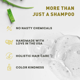Just Nutritive Thick Hair Shampoo natural botanical blend image, clean and vibrant