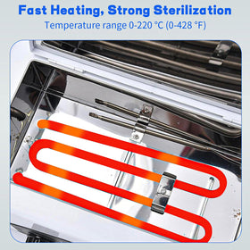 JUSTHERE Autoclave capacity 1.5L handles several tools per cycle.