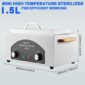 JUSTHERE Autoclave compact design fits small workspaces on a countertop.