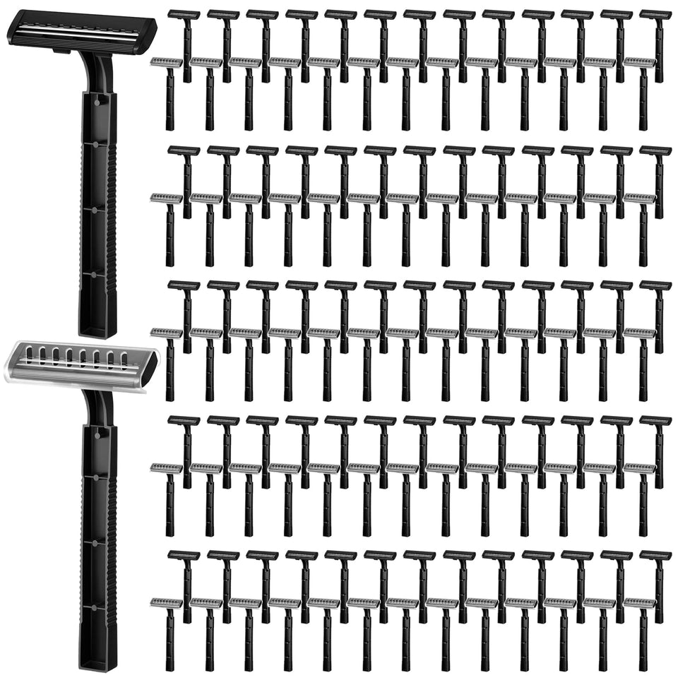 Jutom 200-pcs disposable razors pack for hotel guests and bulk supply.