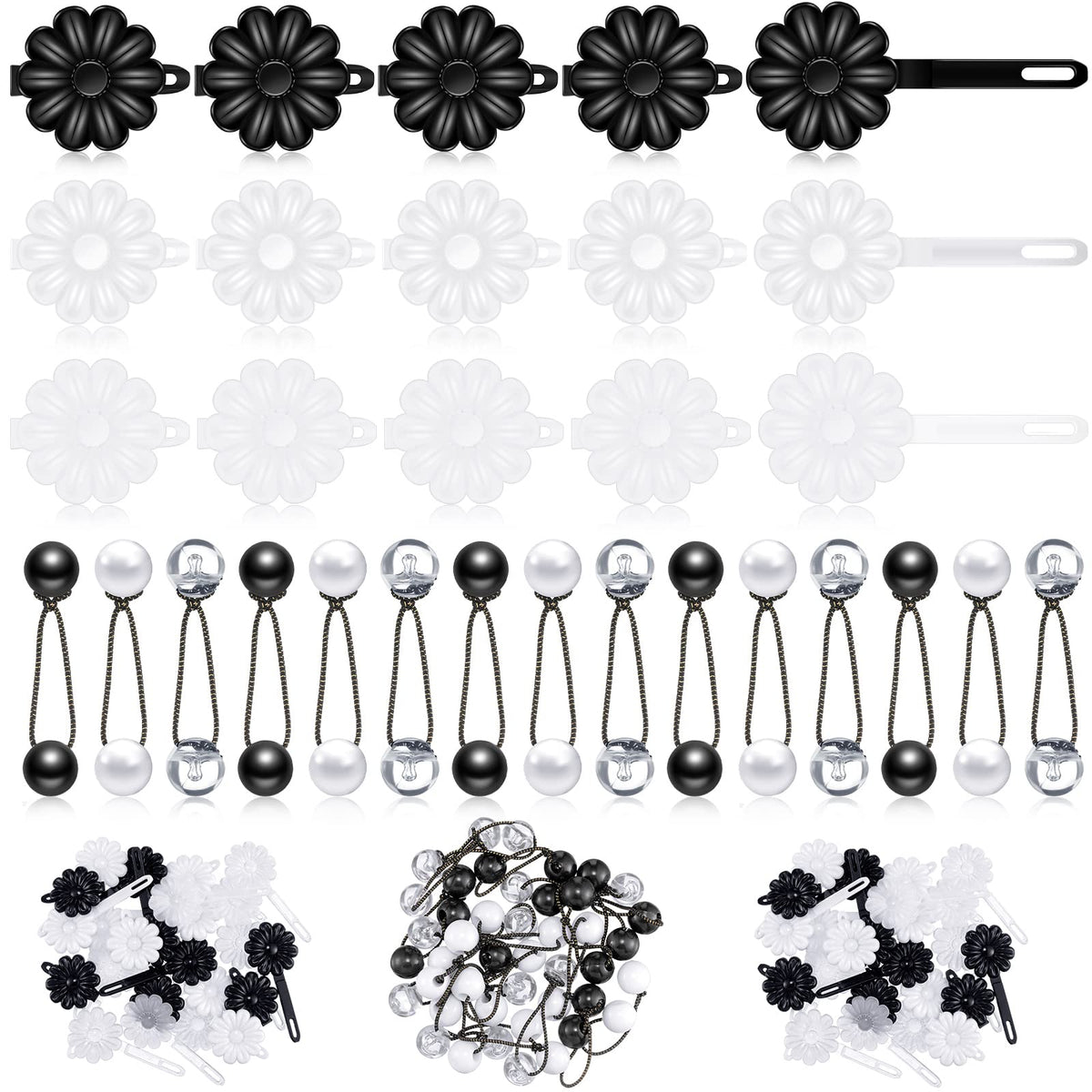 Jutom 72-piece hair barrettes set displayed for versatile styling.