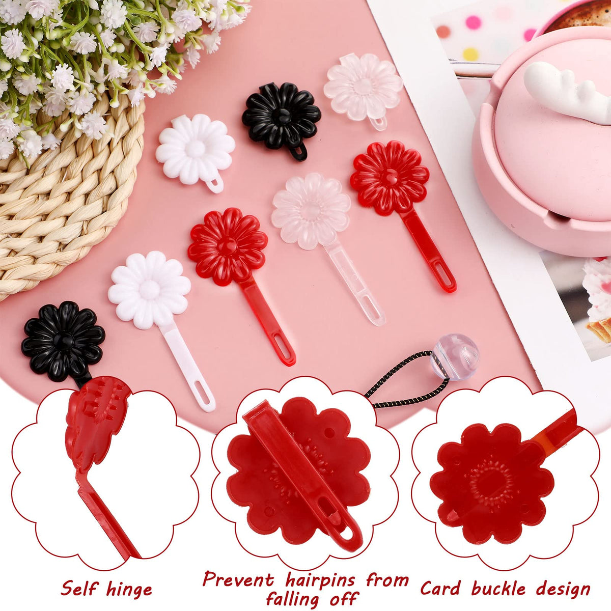 Jutom bubble clip flower accessory for playful ponytails and braids