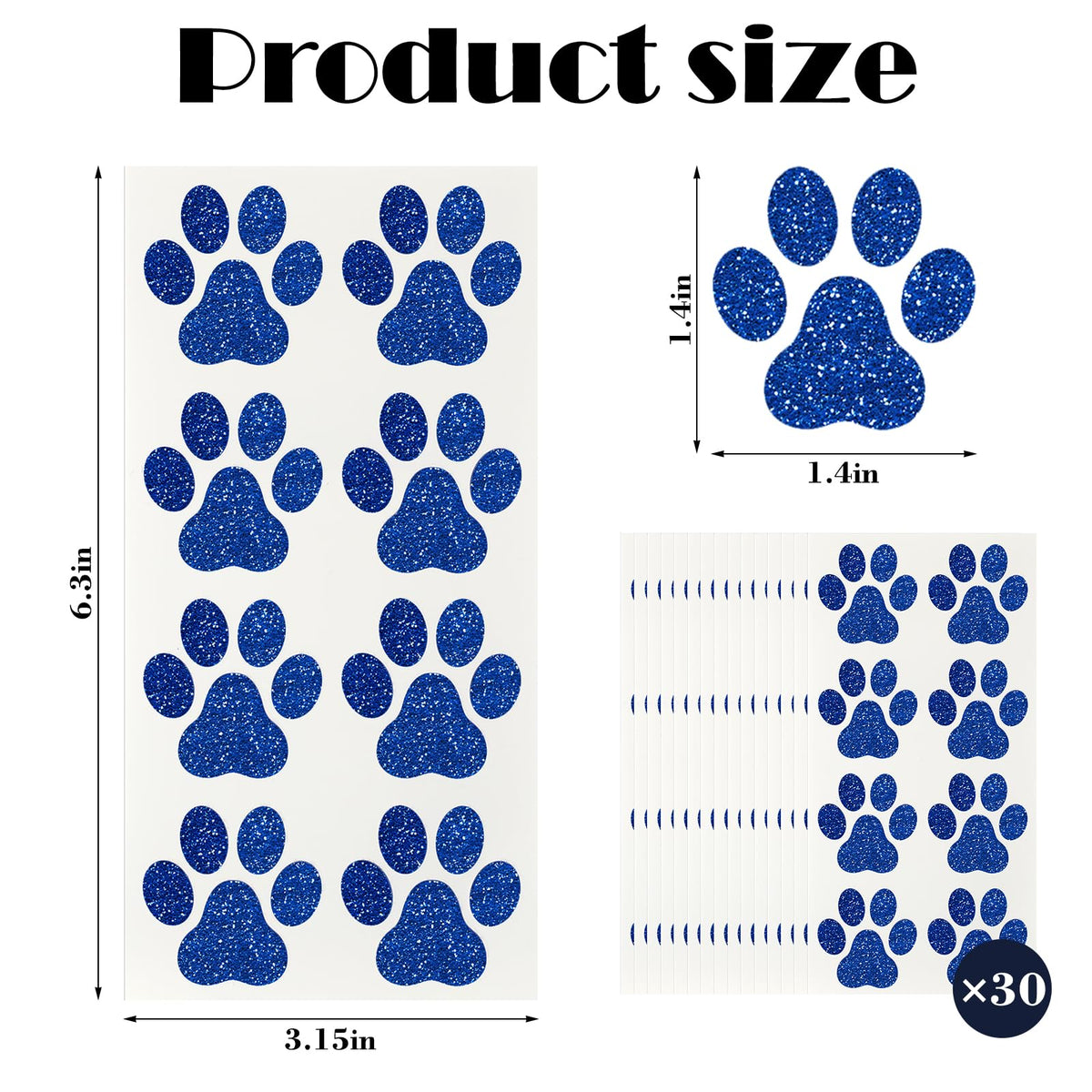 Jutom blue dog paw tattoo in action on cheek or arm.