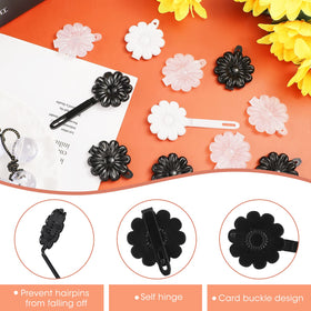 Jutom flower and bow clips showcase playful design options.