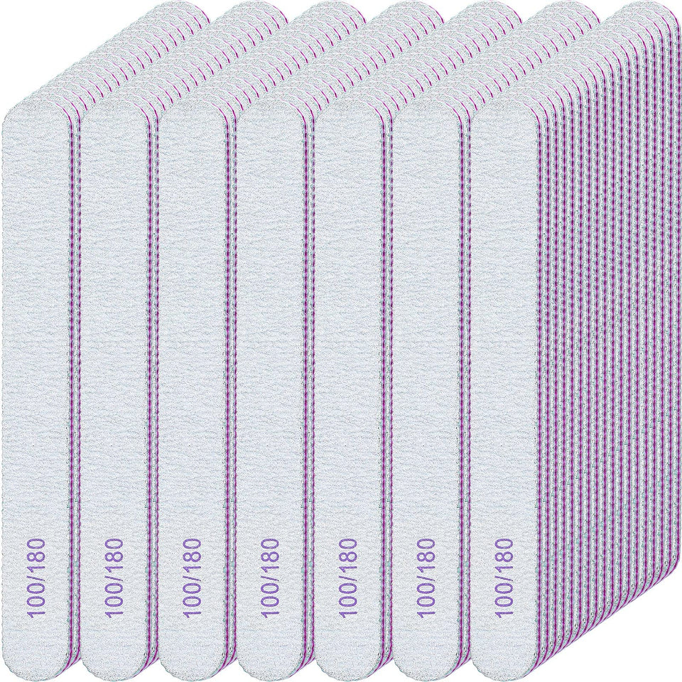 Jutom 200-piece nail files set with double-sided grit for versatile shaping
