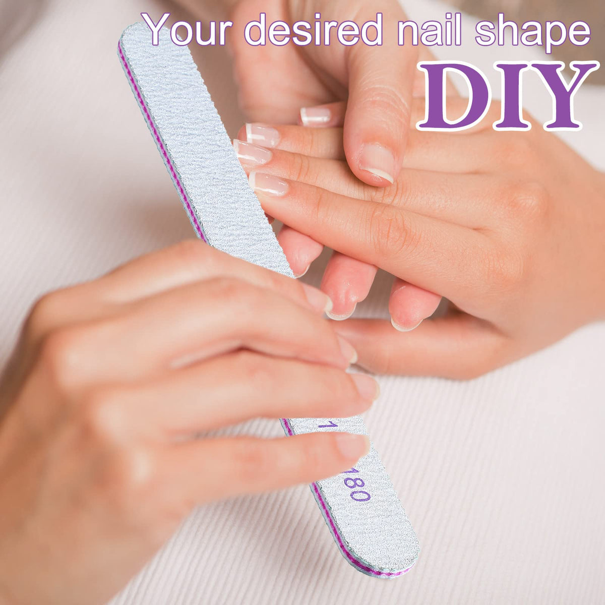Two grits on one file for shaping and smoothing nails
