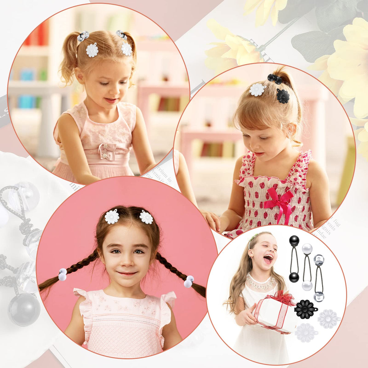 Jutom versatile clips paired with outfits for parties.