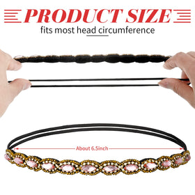 Jutom crystal beaded headband close-up highlighting brilliant stones and craftsmanship