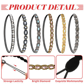 Jutom crystal headband worn in hair for an elegant evening style