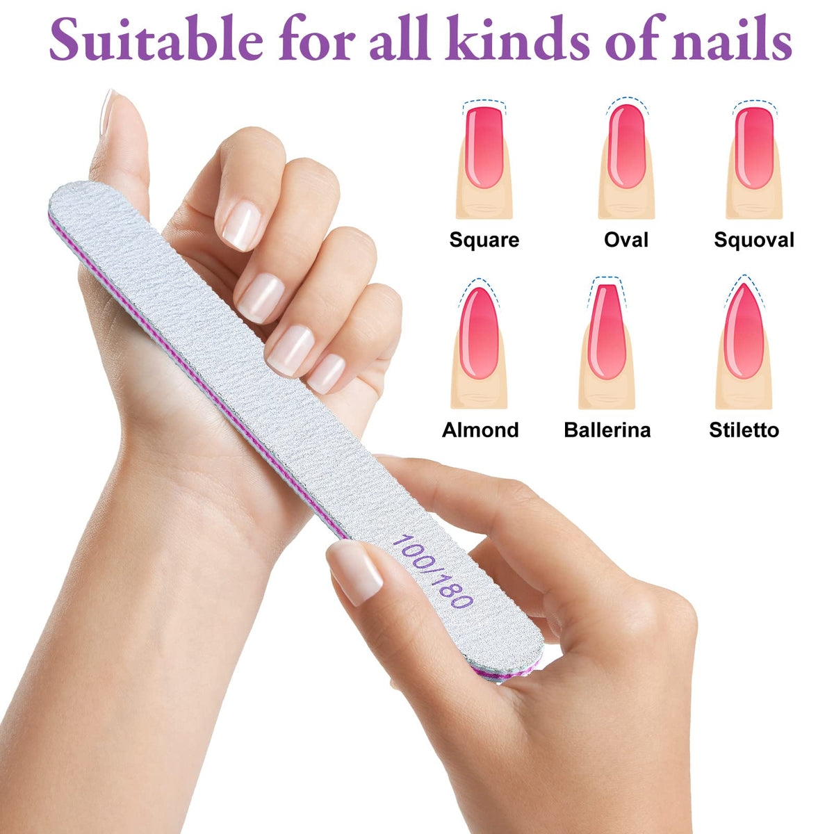 Washable and reusable nail files suitable for salon and home use