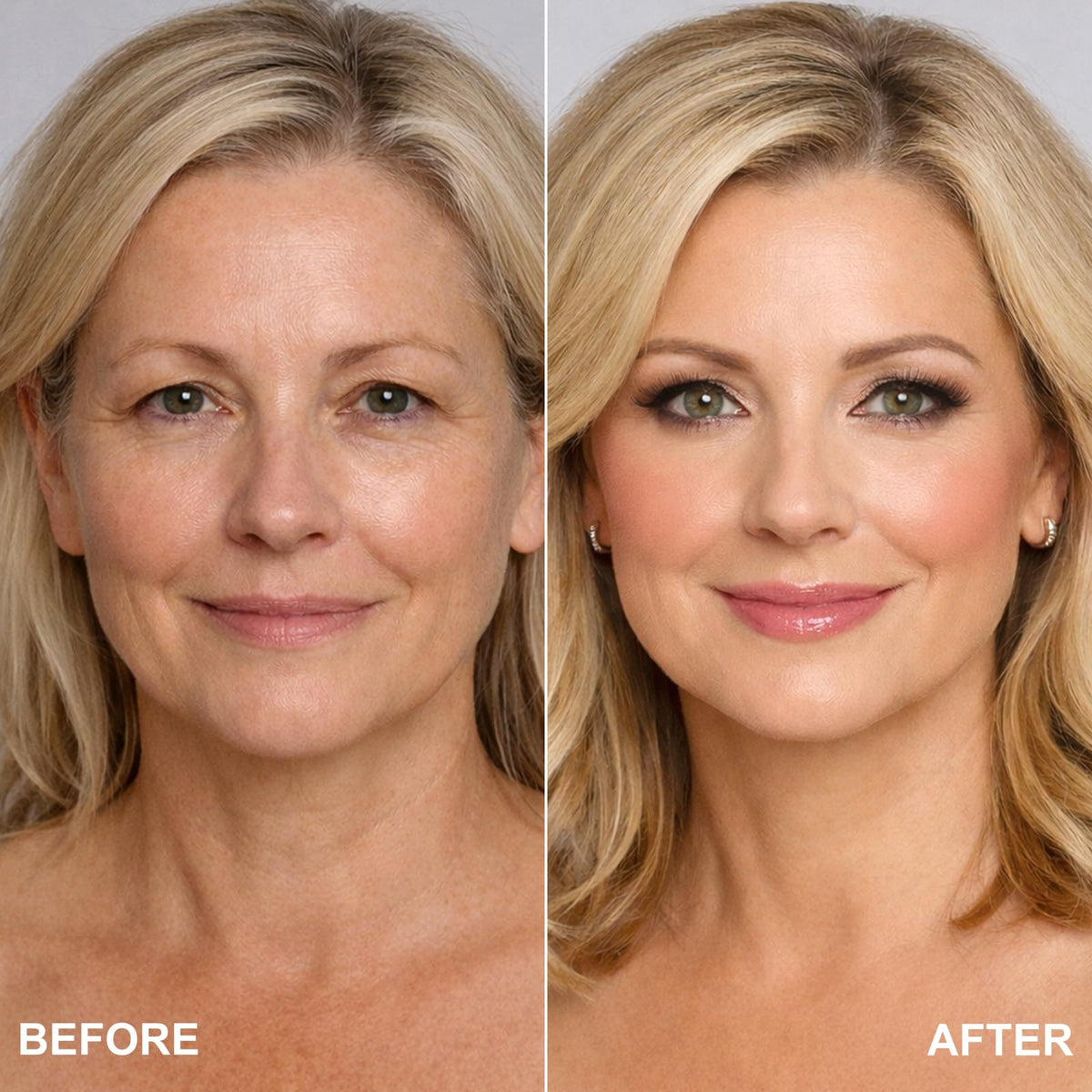 Jutqut All-in-One baked palette blush adds natural color for glow.