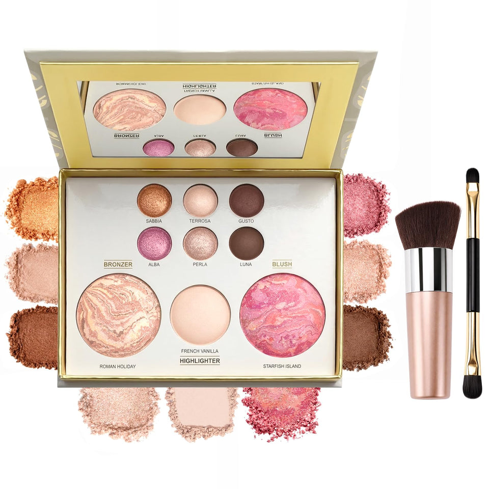Jutqut All-in-One baked palette eyeshadow swatches for natural daily wear.