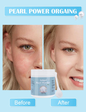 Face mask application with Jutqut pearl powder for pore refinement.