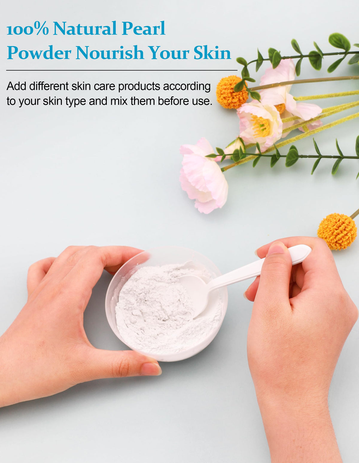 Jutqut pearl powder moisturizing texture ready for face treatment
