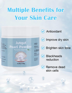 Scoop of Jutqut pearl powder ready for gentle exfoliation and prep.