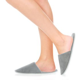 Juvale gray color slippers complement any guest room decor