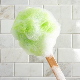 juvale loofah back scrubber blue comfortable grip for thorough cleansing