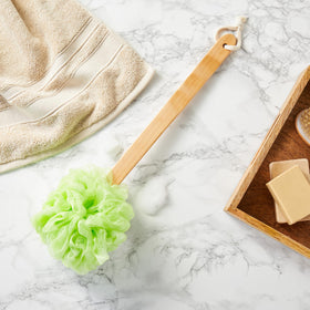 juvale loofah back scrubber green helps create even lather with body wash