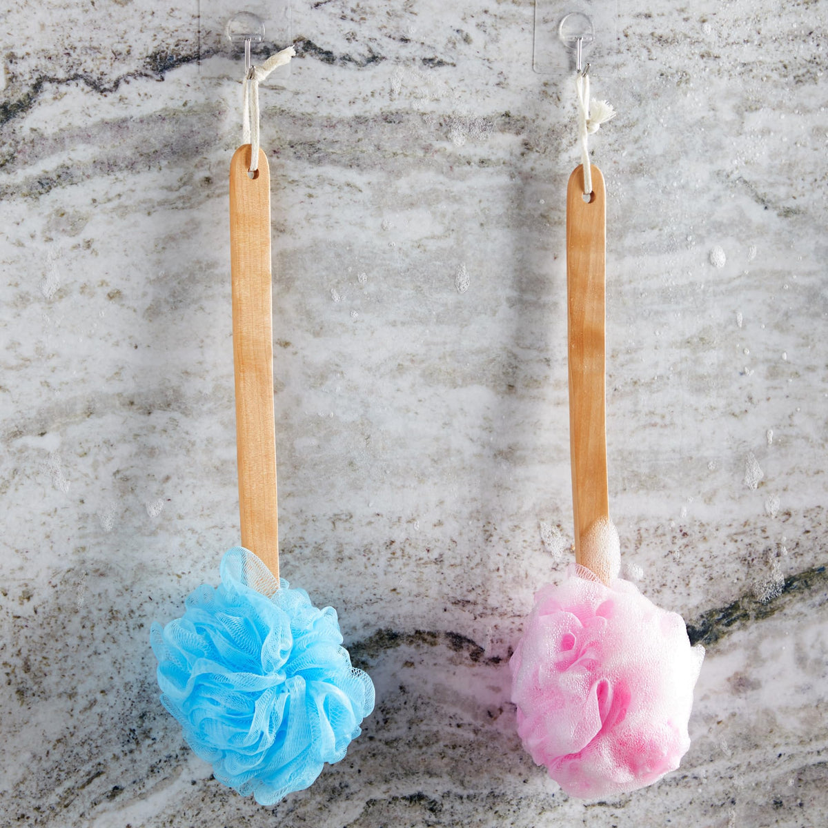 juvale loofah back scrubber white reaches upper back for refreshed cleansing