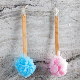 juvale loofah back scrubber white reaches upper back for refreshed cleansing
