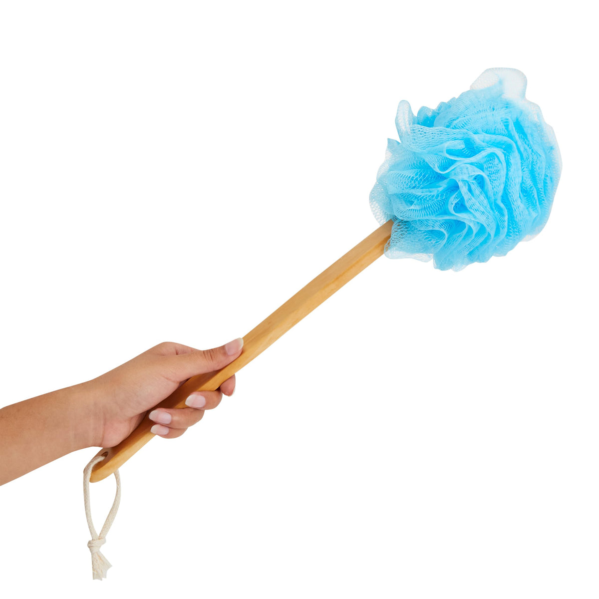 juvale loofah back scrubber with loop for hanging to dry