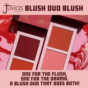 Juvia's Place Blushed Duo on-cheek application—long-lasting wear with a natural glow.