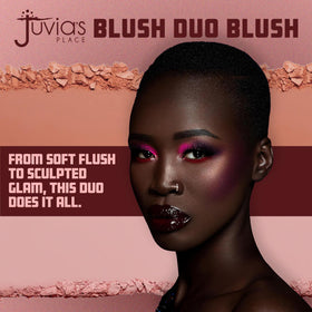 Juvia's Place Blushed Duo peach-shade swatch—soft finish that blends seamlessly.