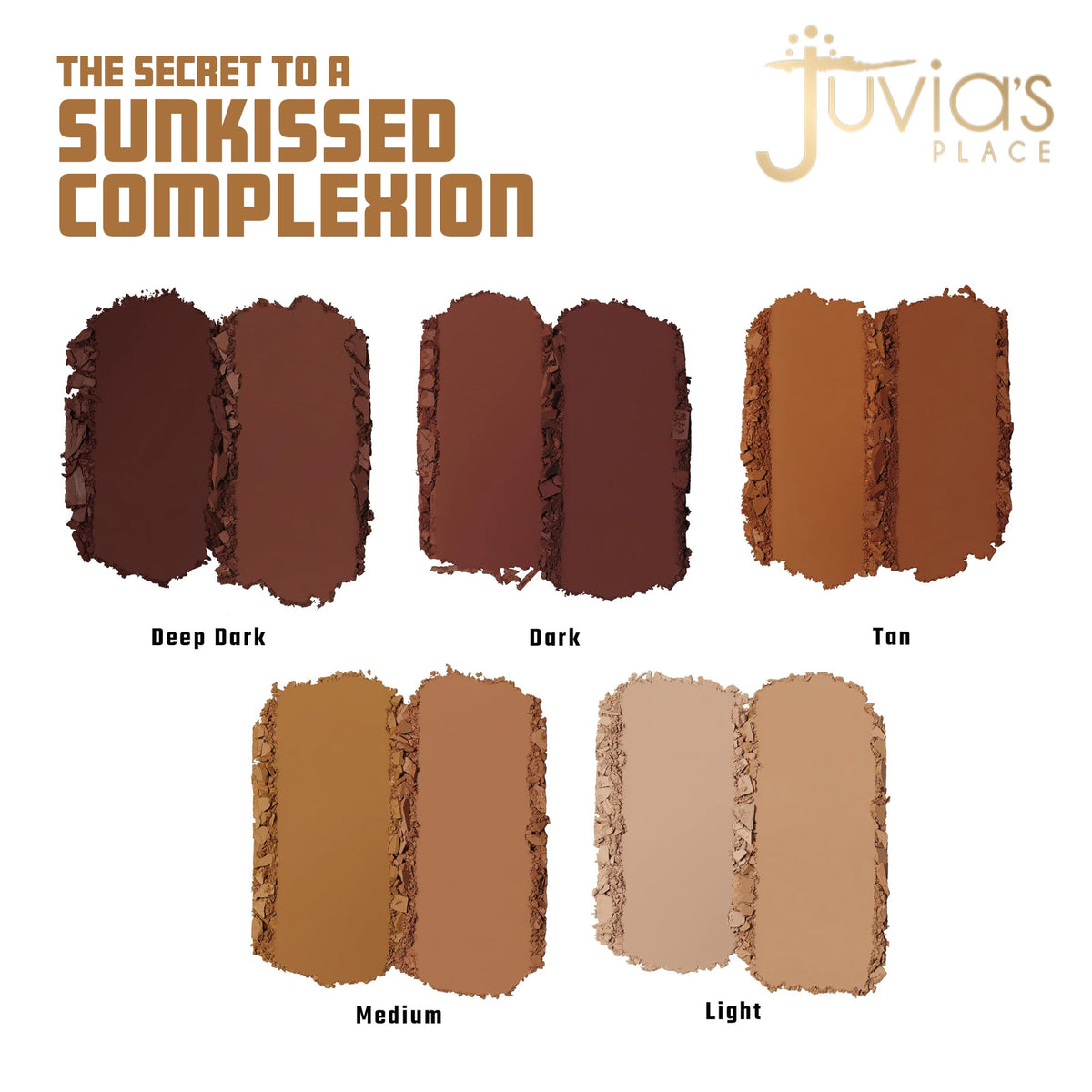Juvia's Place Bronzed Duo compact shown, travel-friendly bronzer