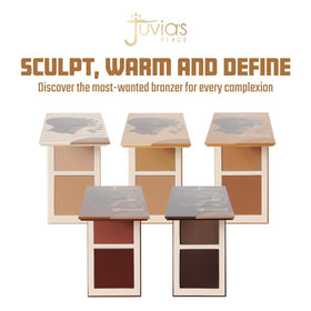 Juvia's Place Bronzed Duo two shades blended for added contour depth