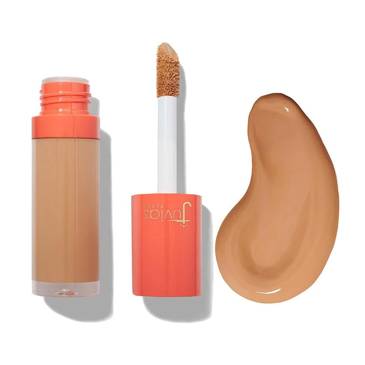 Juvia's Place I Am Magic Liquid Concealer J15 Tan bottle shows lightweight, long-wearing coverage for a natural finish.