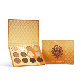 Juvia's Place Nubian Earth shimmer gold adds radiant highlight on lids.