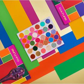 Juvia's Place Palette Culture compact case protects pigment while traveling.