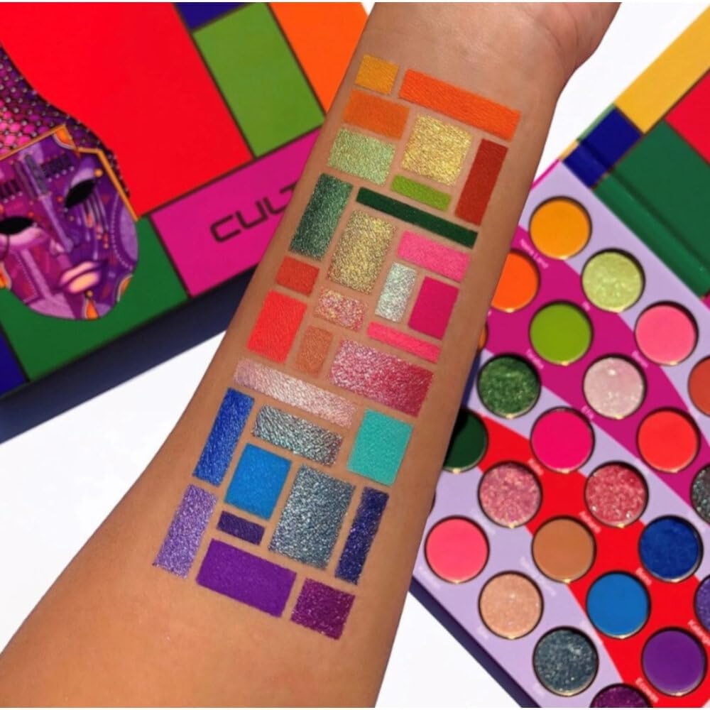 Juvia's Place Palette Culture pink-purple-orange palette swatches for vibrant gradient looks.