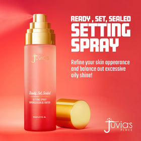 Juvia's Place Ready, Set, Sealed mist creates a micro-fine veil to lock makeup in place.