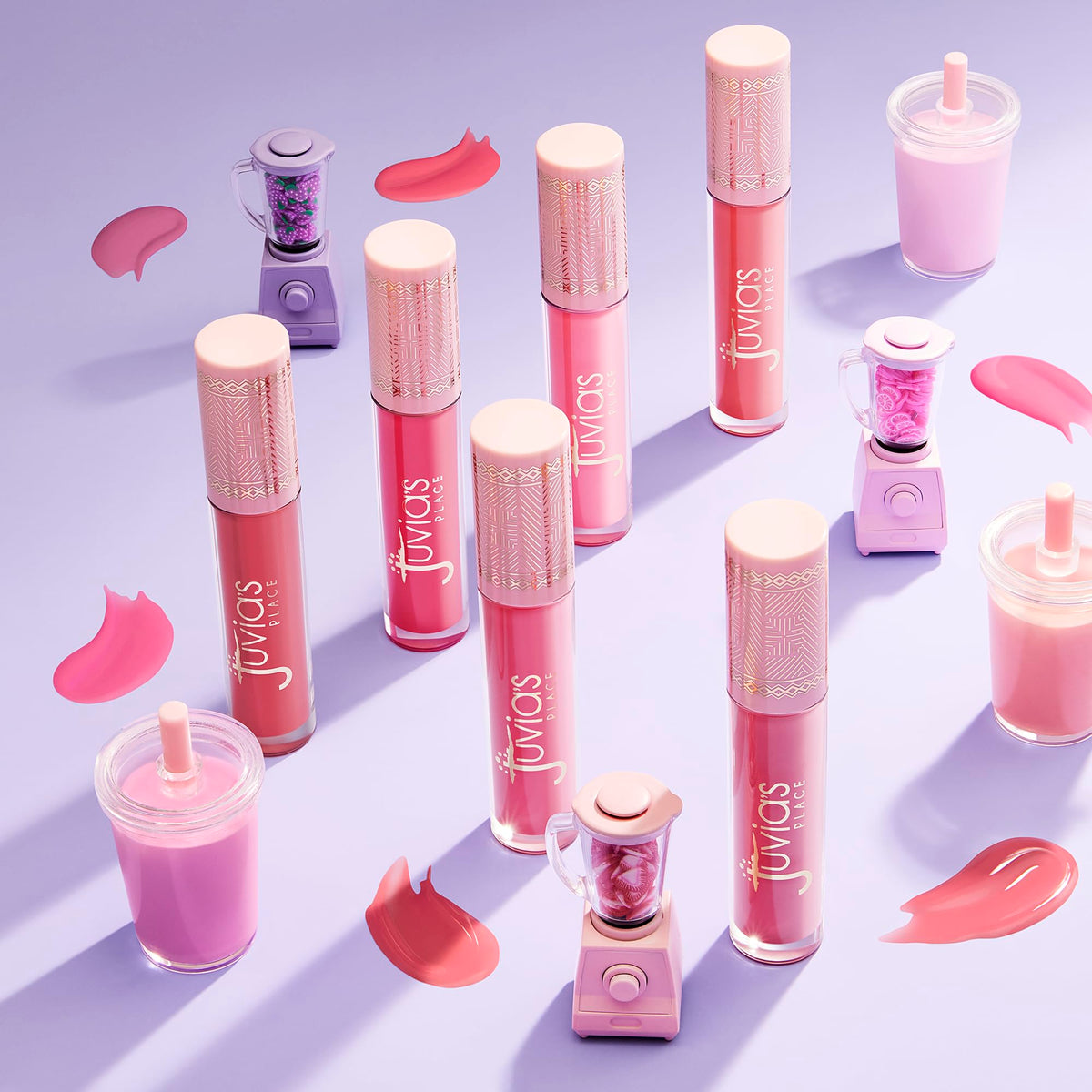 Pink Velvet packaging of Juvia's Place Smoothie Lip Gloss featuring premium design.