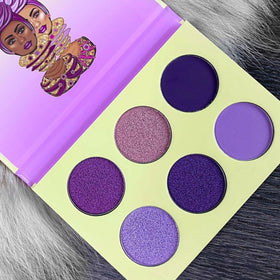 Brush-inset image from The Violets palette demonstrates precise application.
