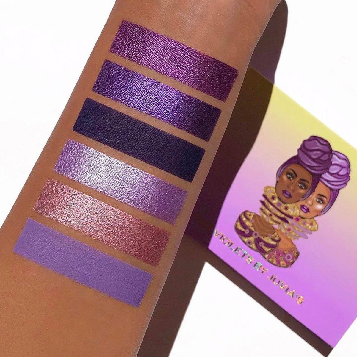 Duo-tone layout in The Violets palette showcases color pairing options.