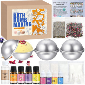 JUYRLE stainless steel bath bomb molds for durable, easy-release shaping