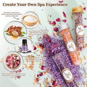 JUYRLE DIY bath salts mixing sticks and cups for simple customization.