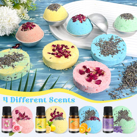 JUYRLE lavender-scent bath bomb provides relaxing aroma in steam