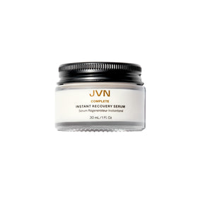 JVN Complete Instant Recovery Serum bottle with pump for easy, even application and smooth results.