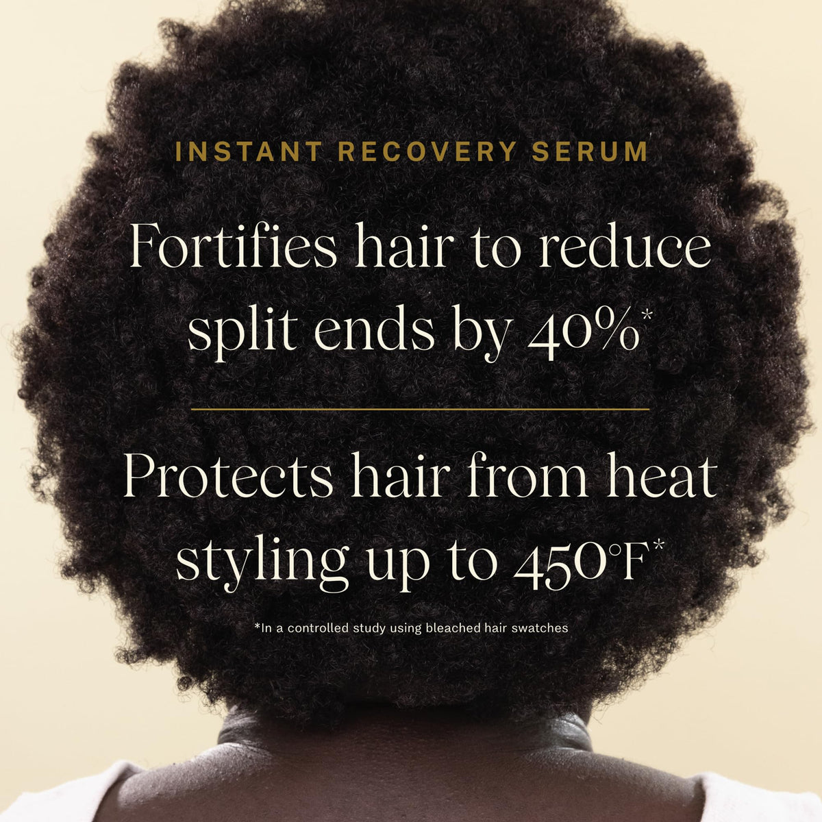 JVN Complete Instant Recovery Serum ingredients Charged Lemon Protein label supports smoother hair.