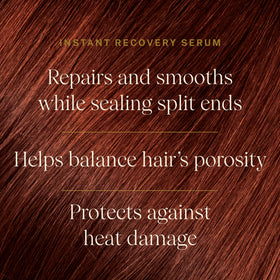 JVN Complete Instant Recovery Serum texture swirl on packaging indicating lightweight smoothing.