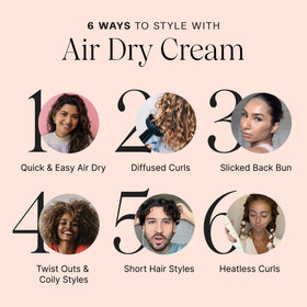 JVN Air Dry Cream tube with texture control for defined waves and curls
