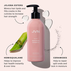 JVN Revive set packaging showcasing a silicone-free routine for versatile hair care.