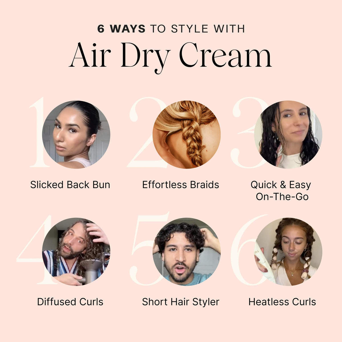 Frizz-free finish with no-heat styling for on-the-go days.