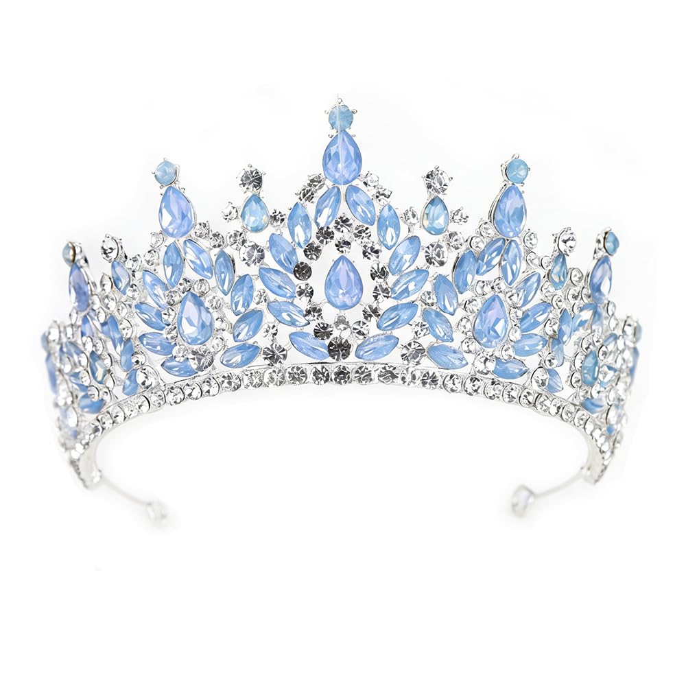 JWICOS bridal-party blue tiara pairs with costumes and pages.