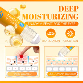 JXlspe eye essence oil applied around eyes to smooth texture.