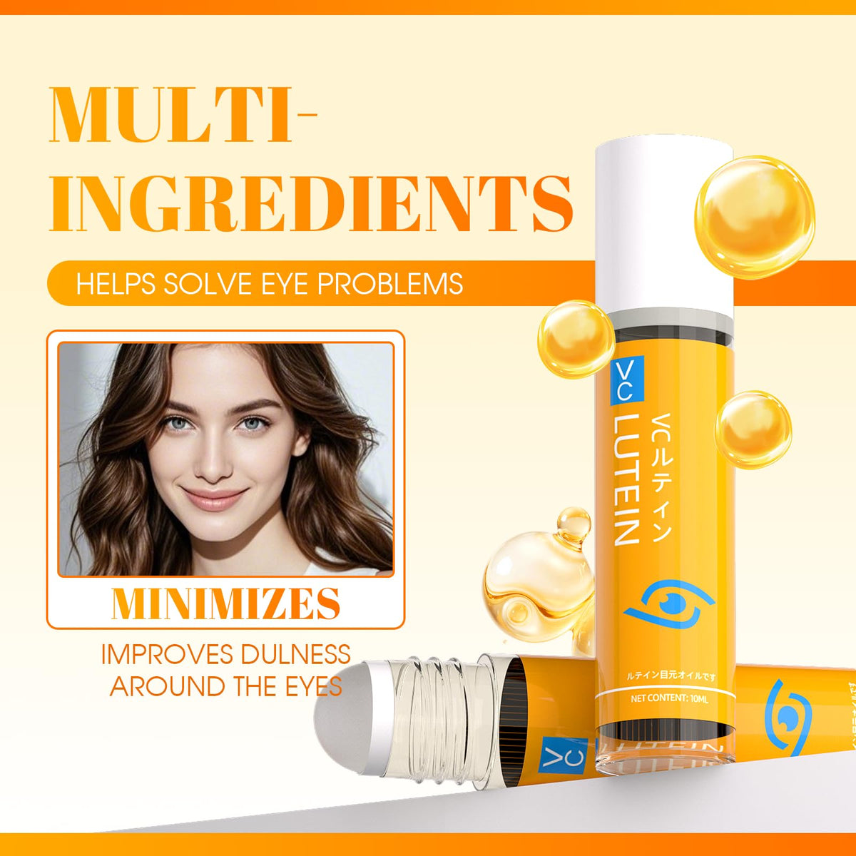 JXlspe eye serum close-up highlighting bottle and smooth application.