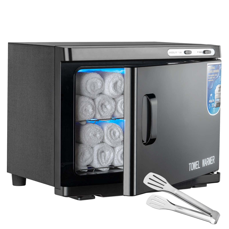 JXSDLIY 23L towel warmer front view shows quick towel warmth for spa sessions